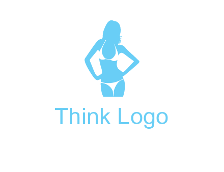 woman wearing bikini massage logo