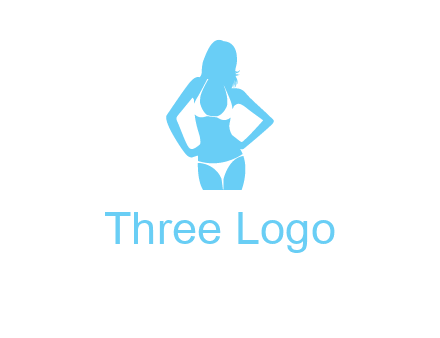 woman wearing bikini massage logo