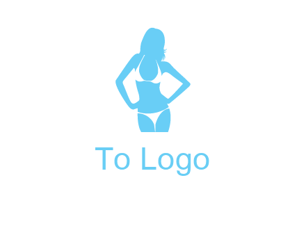 woman wearing bikini massage logo