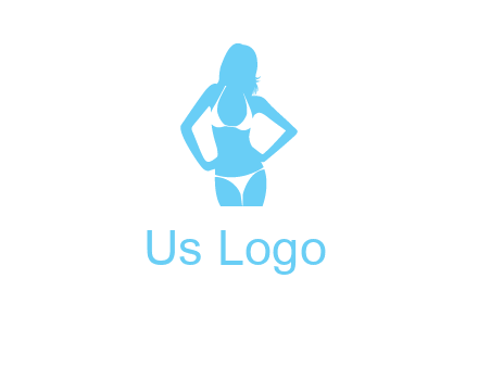 woman wearing bikini massage logo