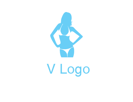woman wearing bikini massage logo