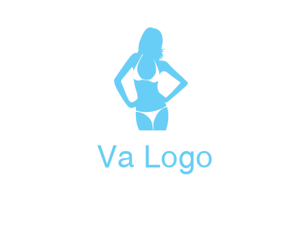 woman wearing bikini massage logo