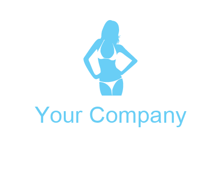 woman wearing bikini massage logo