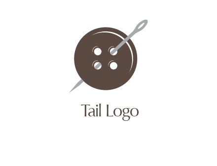 button and needle logo