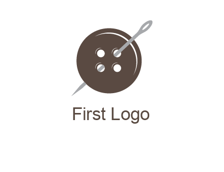 button and needle logo