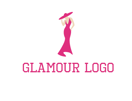 Beauty girl dress glamorous logo