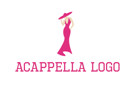 Beauty girl dress glamorous logo
