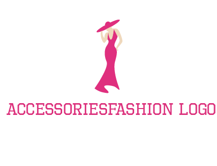 Beauty girl dress glamorous logo