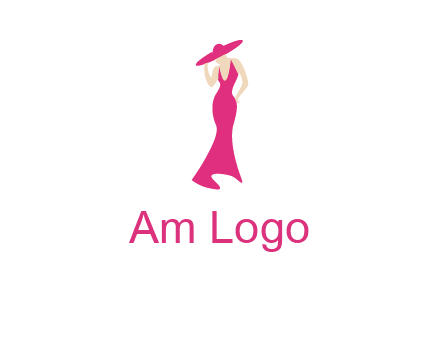 Beauty girl dress glamorous logo