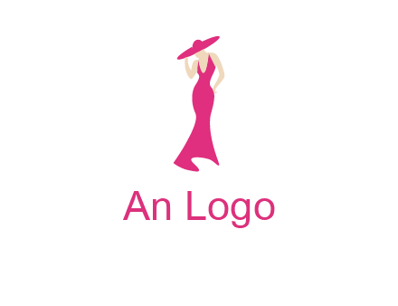 Beauty girl dress glamorous logo