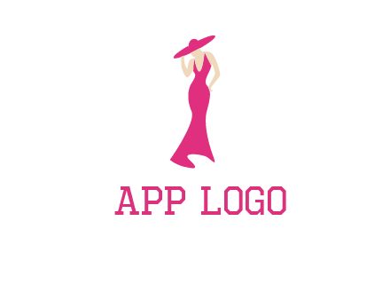 Beauty girl dress glamorous logo
