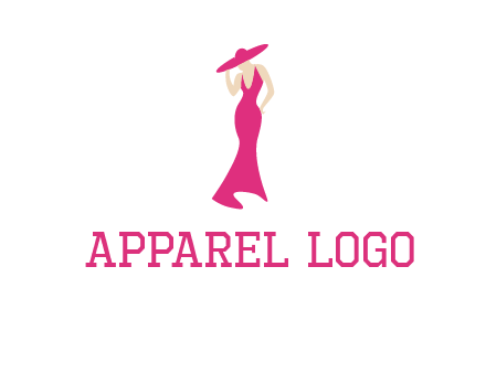 Beauty girl dress glamorous logo