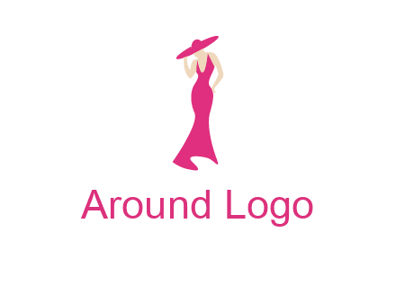 Beauty girl dress glamorous logo