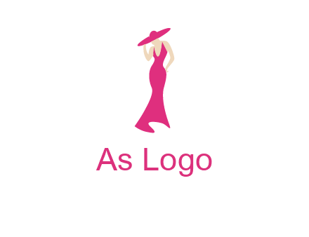 Beauty girl dress glamorous logo