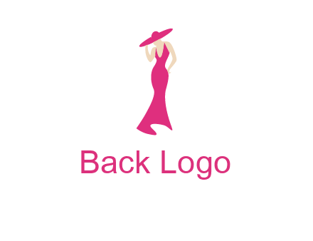 Beauty girl dress glamorous logo