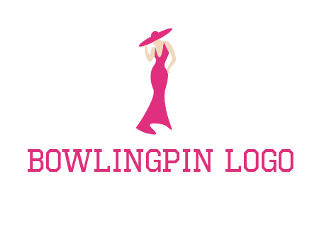 Beauty girl dress glamorous logo