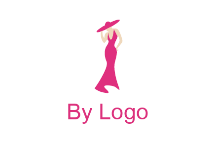 Beauty girl dress glamorous logo