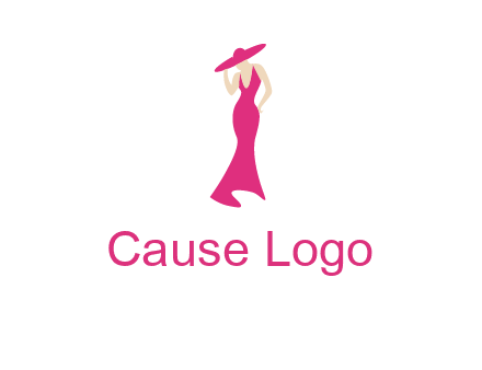 Beauty girl dress glamorous logo