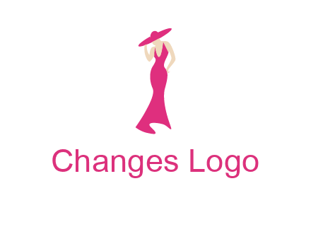 Beauty girl dress glamorous logo