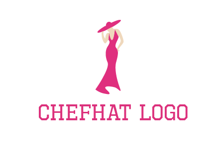 Beauty girl dress glamorous logo