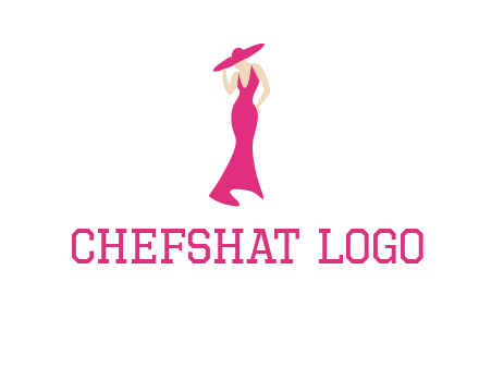 Beauty girl dress glamorous logo