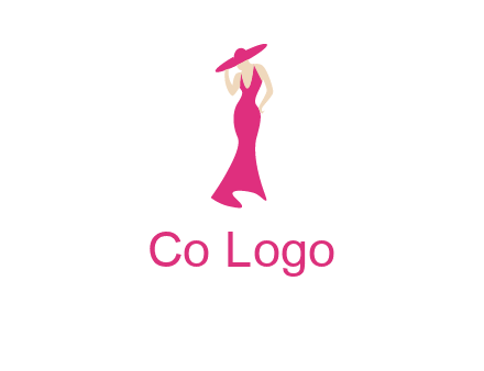 Beauty girl dress glamorous logo