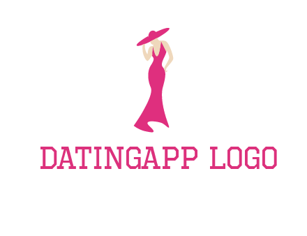 Beauty girl dress glamorous logo