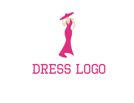 Beauty girl dress glamorous logo