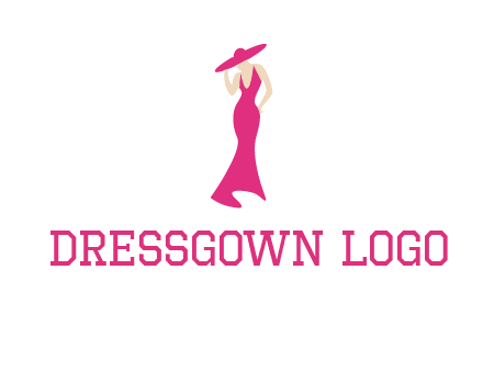 Beauty girl dress glamorous logo
