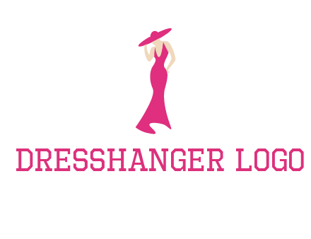 Beauty girl dress glamorous logo