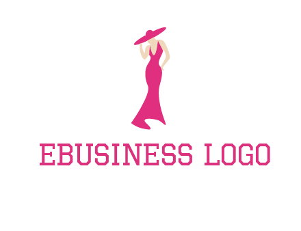Beauty girl dress glamorous logo