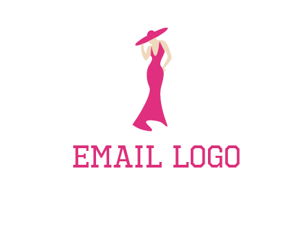 Beauty girl dress glamorous logo