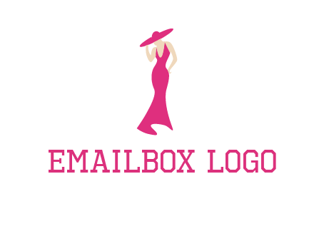 Beauty girl dress glamorous logo