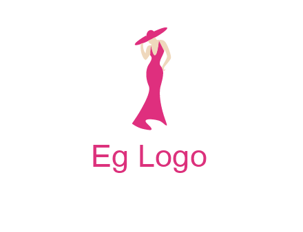 Beauty girl dress glamorous logo