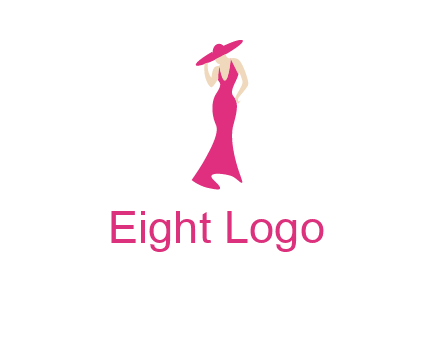 Beauty girl dress glamorous logo