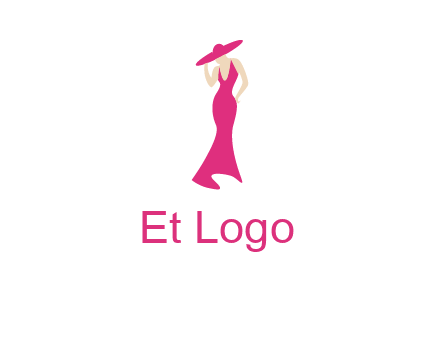 Beauty girl dress glamorous logo