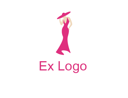Beauty girl dress glamorous logo
