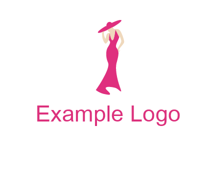Beauty girl dress glamorous logo