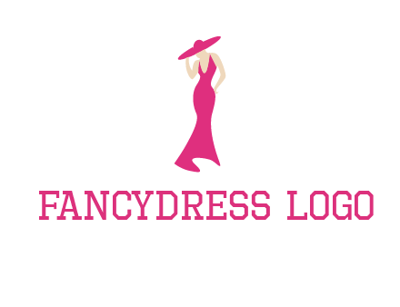 Beauty girl dress glamorous logo