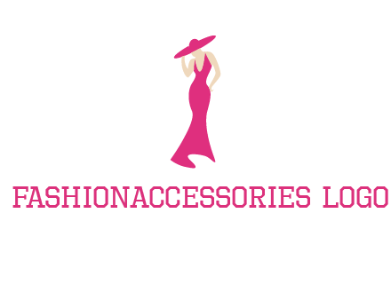 Beauty girl dress glamorous logo