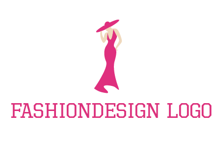 Beauty girl dress glamorous logo