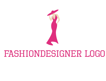 Beauty girl dress glamorous logo