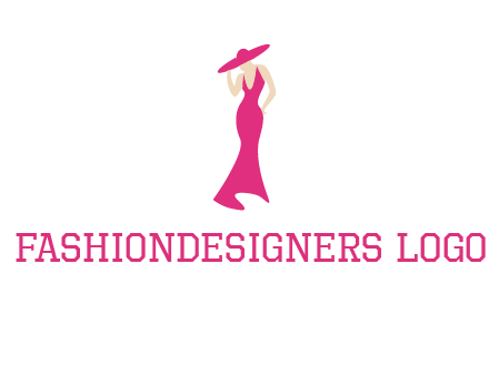 Beauty girl dress glamorous logo