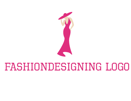 Beauty girl dress glamorous logo