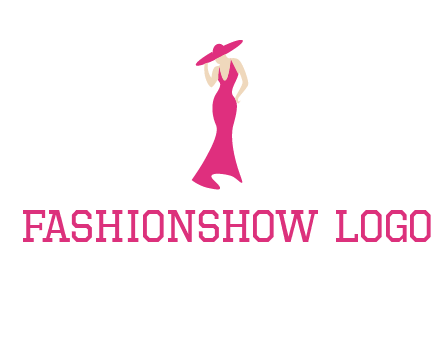Beauty girl dress glamorous logo
