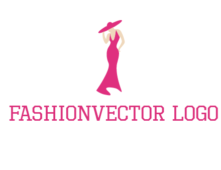 Beauty girl dress glamorous logo