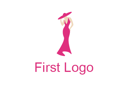Beauty girl dress glamorous logo