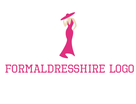 Beauty girl dress glamorous logo