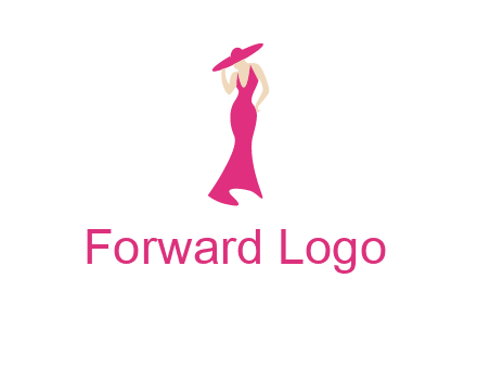 Beauty girl dress glamorous logo