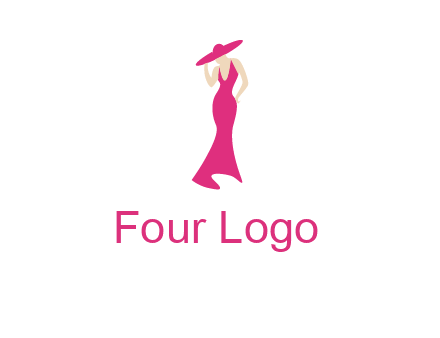 Beauty girl dress glamorous logo